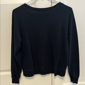 MATE the Label Organic cotton Terry Raglan Crewneck Sweatshirt xs black